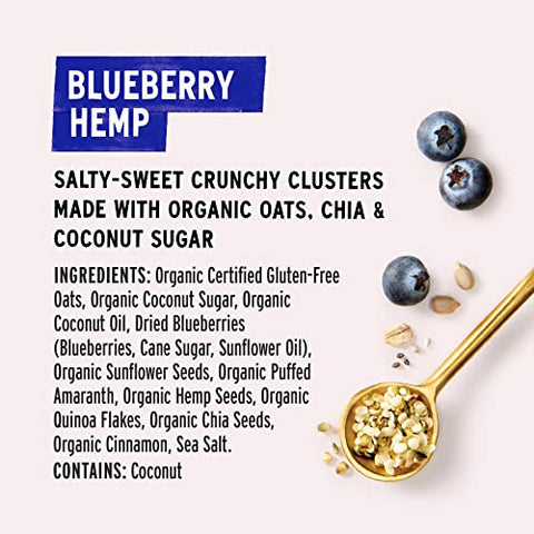 Purely Elizabeth Ancient Grain Granola Cereal Blueberry Hemp, 12oz (Pack of 2)