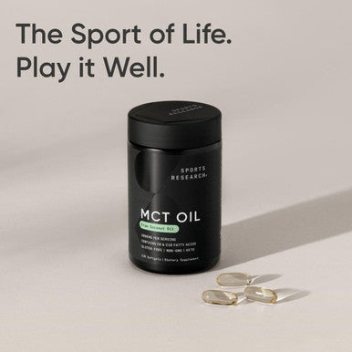 Sports Research Keto Mct Oil Capsules Derived From Coconut Oil Keto Fuel For The Brain and Body Derived From Non-Gmo Coconuts (120 Soft Gels)