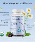 Hyland'S Kids Melatonin Organic Sleep Aid Gummies With Calm & Immune Support With Vitamin C Zinc Elderberry Lemon Balm & Chamomile Helps With Sleeplessness & Restlessness 60 Vegan Gummies