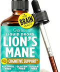 Gya Labs Lion'S Mane Extract Liquid Drops - Mushroom Supplement For Memory And Cognitive Clarity - Enhances Cognitive Function And Sharpness - Non-Gmo Sugar & Alcohol Free 1 Fl Oz