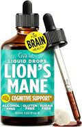 Gya Labs Lion'S Mane Extract Liquid Drops - Mushroom Supplement For Memory And Cognitive Clarity - Enhances Cognitive Function And Sharpness - Non-Gmo Sugar & Alcohol Free 1 Fl Oz