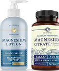 Nobi Nutrition Magnesium Lotion And Magnesium Citrate Supplement Full Body Magnesium Support For Body And Mind With 8 Fl Oz Topical Magnesium Plus 2 Month Supply Magnesium Complex Pills