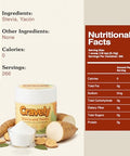 Cravely Stevia con Yacon Root Powder | Prebiotic Sweetener | 266 Servings