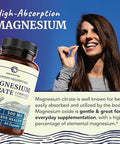 Vitamin D3 K2 5000 IU (60ct) and Magnesium Citrate 500 MG (60ct) Immune System Strong Bones Calm Relaxation Digestion and Muscle Support NonGMO
