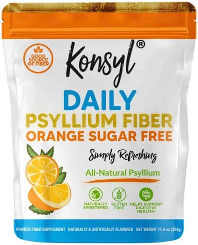 Konsyl Daily Psyllium Fiber Powder Stick Packs Onthego Fiber Supplement Powder Convenient Allnatural Soluble Fiber Gluten & Sugar Vegan & Keto 30 Packets