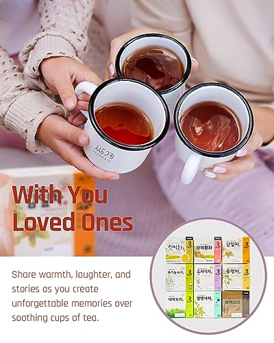Ssanggye Wild Mulberry Leaves Tea 1.0g X 40 Tea Bags, Premium Korean Herbal Tea Hot Cold Caffeine-free Herb Savory 4 Seasons Great Daily Drink Made in Korea