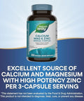 Nature'S Way Calcium-Magnesium-Zinc - Bone Health & Muscle Function - With Calcium Carbonate, Citrate & Malate - Gluten & Dairy - 250 Capsules