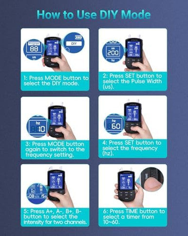 Comfytemp Tens Unit Muscle Stimulator For Pain Relief Fsa Eligible Tens Machine - 24 Modes & Diy Hsa Dual Channel Ems Unit For Back Neck Shoulder Electronic Pulse Massager Fathers Day 10 Pads