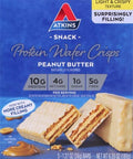 Atkins Peanut Butter Protein Wafer Crisps Protein Dessert 4G Net Carb 1G Sugar Keto Friendly 5 Count (Pack Of 4)