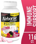 Airborne 1000Mg Vitamin C + Zinc Immune Support Supplement Chewable Tablets Very Berry Flavor With Powerful Antioxidants Vitamins A C & E 116 Chewable Tablets (2 Pack)