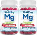 SlowMag Magnesium Citrate Gummies 60 Count Supports Muscle Health Natural Berry Flavor Recovery and Relaxation Pack of 2