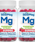 Slowmag Magnesium Citrate Gummies 60 Count Supports Muscle Health Natural Berry Flavor Recovery & Relaxation Pack Of 2