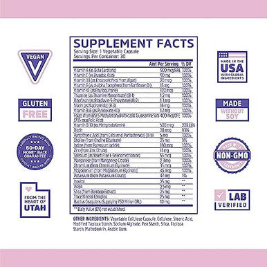 Zhou Nutrition Daily Boost Multivitamin With Probiotic, Zinc, Vitamin C, D3, B Complex For Immune Support, Energy And Digestive Health Vegan, Gluten Free, Soy 60 Servings