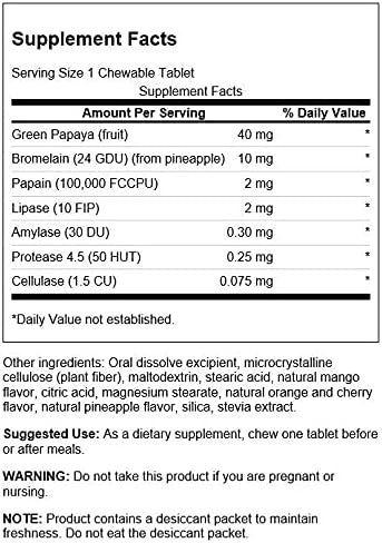 Swanson Chewable Papaya Plus 90 Chwbls Enzyme (2 Pack)