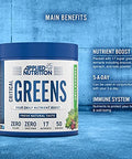 Applied Nutrition Critical Greens Powder - Boost your Immune System with 17 Vital Superfood Nutrients, Zero Fillers, Fresh Natural Super Greens Taste, Vegan Friendly 250g - 50 Servings