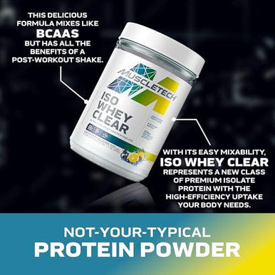 Muscletech Whey Protein Powder Clear Whey Protein Isolate Whey Isolate Protein Powder For Women & Men Clear Protein Drink 22G Of Protein 90 Calories Lemon Berry Blizzard 1.1Lb(19 Servings)