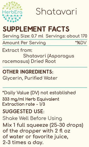 Shatavari B120 (2pcs) Alcohol-Free Herbal Extract Tincture, Concentrated Liquid Drops Natural Shatavari (Asparagus Racemosus) Dried Root (2x4 fl oz)