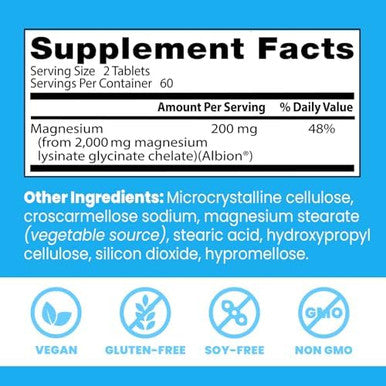 Doctor'S Best High Absorption Magnesium Glycinate Lysinate 100% Chelated Traccs Not Buffered Nongmo Vegan Gluten & Soy 100 Mg 120 Tablets (Packaging May Vary)