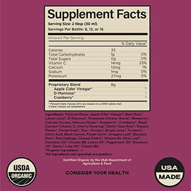 Complete Natural Products Urinary Tract Complete 8Oz - Liquid Supplement For A Urinary Tract Cleanse, Defense, Health, And Treatment With Organic Cranberry & Organic D-Mannose