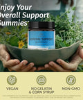 Herbamama Adrenal Support Gummies - Pure Adrenal Complex Supplement For Women With Ashwagandha Root Rhodiola Rosea & Magnesium - Vegan Non-Gmo - 60 Pectin-Based Blueberry-Flavored Chews