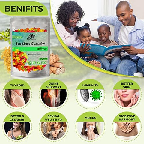 BIO VITALICA Sea Moss Elderberry and Irish Sea Moss Gummies (Bundle)