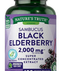 Black Elderberry Capsules | 100 Count | Super Concentrated Sambucus Extract | Non-GMO, Gluten | by Nature's Truth