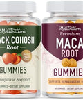 Smnutrition Maca Root & Black Cohosh Gummy Set Hormone Balance Bundle With Maca Gummies (30 Servings) And Peach Flavored Menopause Support Gummies (30 Servings)