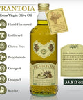 Frantoi Extra Virgin Olive Oil, 33.8 fl oz (1 Liter) ÃƒÂ¢Ã¢â€šÂ¬Ã¢â‚¬Å“ Award-Winning Sicilian EVOO Made from Biancolilla, Nocellara del Belice & Cerasuola Olives ÃƒÂ¢Ã¢â€šÂ¬Ã¢â‚¬Å“ Cold-Pressed within 24 Hours for Fresh, Fruity Flavor [Pack of 2]