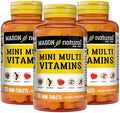 Mason Natural Mini Multi Vitamins Vitamins A C D3 E B1 B2 B3 B6 B12 Folate And Calcium For Overall Health 300 Day Supply