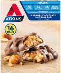Atkins Caramel Chocolate Nut Roll Snack Bar Protein Snack High In Fiber 2G Sugar 16 Count & Endulge Peanut Butter Cups Dessert Favorite Low Carb 0G Sugar 20 Count