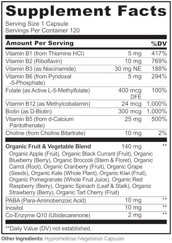 Naturelo Vitamin C Capsules 90 Count Vitamin B Complex 120 Count Bundle