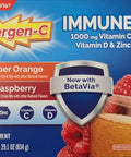 Emergen-C Immune 1000 Mg Vitamin C Vitamin D & Zinc (Super Orange 60 Ct/Raspberry 30Ct) 90 Packets