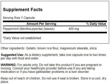Swanson Full Spectrum Peppermint Leaf 400 Milligrams 120 Capsules