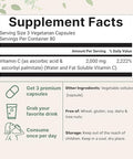 Micro Ingredients Pure Vitamin C 2000Mg 240 Veggie Capsules Highly Bioavailable Fat & Water Soluble Forms Max Potency Antioxidant & Immune Support Supplement Easily Absorbed Non-Gmo Filler Free