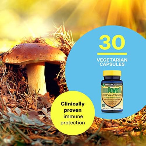 American Biosciences Immpowerd3 Ahcc + Vitamin D3 30 Count