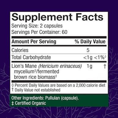 Host Defense Bundle With Lion'S Mane Capsules 120 Count & Turkey Tail Capsules 30 Count Support Brain Health Memory & Focus Support Digestive & Immune Health