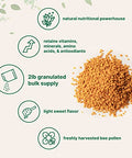 Micro Ingredients Pure Bee Pollen Granules 2 Lb Fresh Harvest Raw & Natural Superfood Rich In B Vitamins Minerals Protein & Antioxidants Keto Non-Gmo