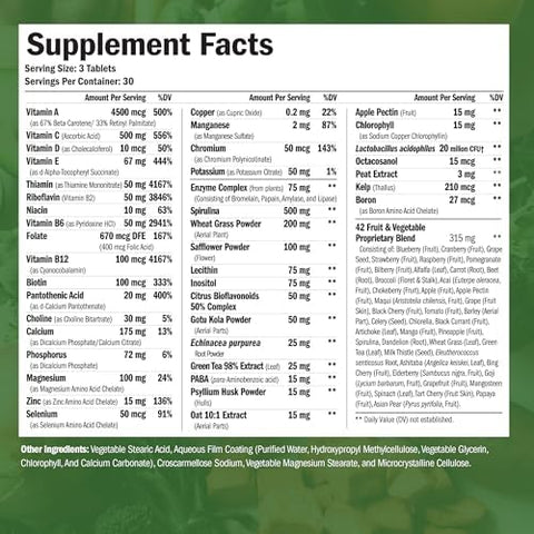 Vegan Multivitamins for Vegans and Vegetarians and Complete Multivitamin for Men