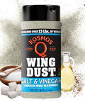 Kosmos Q Salt & Vinegar Seasoning Wing Dust, Salt & Vinegar Chicken Wing Seasoning For Chicken, Popcorn, Fries, & More, Savory & Tangy Flavor, Dry Rub Dust For Grilling & Smoking, 8 Oz Shaker Bottle