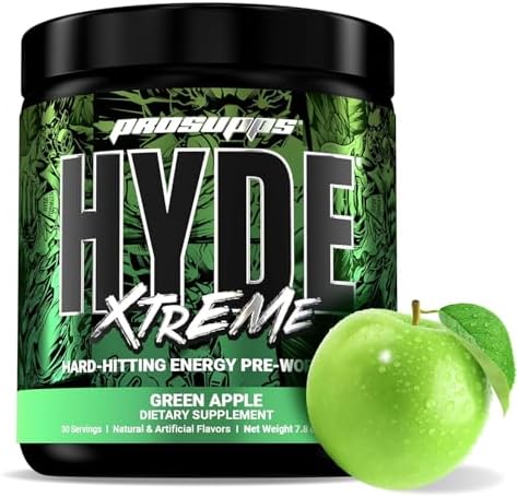 Prosupps Hyde Xtreme Hard-Hitting Energy Pre-Workout Green Apple And Creatine 300 Bundle