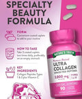 Nature'S Truth Collagen Peptides 90 Caplets Type 1 And 3 With Vitamin C Grass Fed, Non-Gmo And Gluten Pill Supplement
