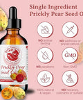 Bella Terra Oils - Prickly Pear Seed Oil 8 Oz - The Symmetry Of Cactus Extract & Barbary Fig Overflowing With Vitamin B & Zinc A Precious Skin Delight