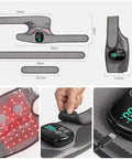 Galax Pro Knee Electric Massager With Heat Cordless Heated Knee Massage For Pain Relief With 3 Heating Levels 6 Vibration Modes Led Screen & Adjustable Strap