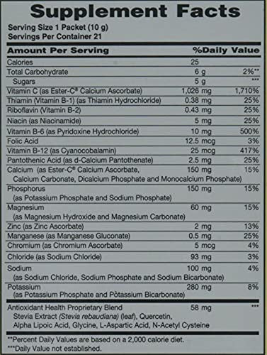 American Health Esterc Effervescent Powder Packets Natural 24 Hour Immune Support Supports Energy Metabolism With Electrolytes 1000 Mg Count Servings Orange 0.35 Ounce (Pack Of 21)