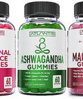 Atlantis Nutrition Hormonal Balance For Women & Pms Gummies + Ashwagandha Gummies + Magnesium Gummies