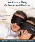 Myhalos 3D Mulberry Silk Sleep Mask For Women & Men With Cups Blackout - Silk Eye Masks For Sleep Anywhere Travel Night Face Side - Eye Cover Sleeping Mask Eyemask Sleepmask Black