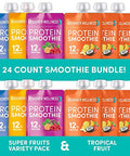 Designer Wellness Protein Smoothies Super Fruits Variety Pack And Tropical Fruit Bundle