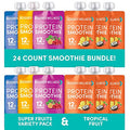 Designer Wellness Protein Smoothies Super Fruits Variety Pack And Tropical Fruit Bundle