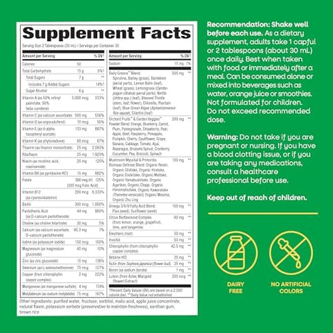 NatureS Way Alive Max Potency Complete Liquid Multivitamin Liquid Vitamin Promotes Energy Metabolism Heart and Muscle Function With Vitamins A B C D Multivitamins For Women and Men 30.4 Fl Oz