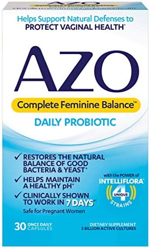 Azo Complete Feminine Balance Daily Probiotics For Women Clinically Proven & D Mannose Urinary Tract Health Cleanse Flush & Protect The Urinary Tract